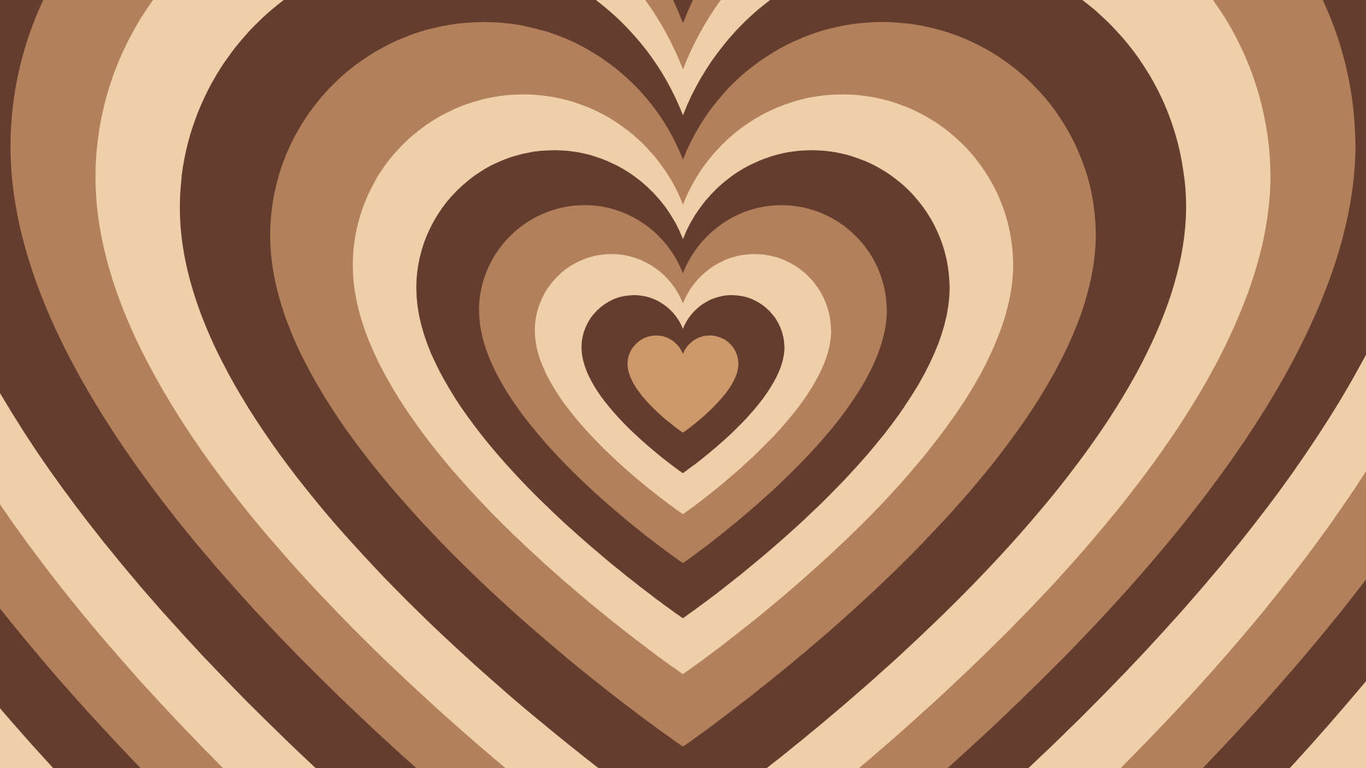 Y2k Heart Shades Of Brown Colours Background