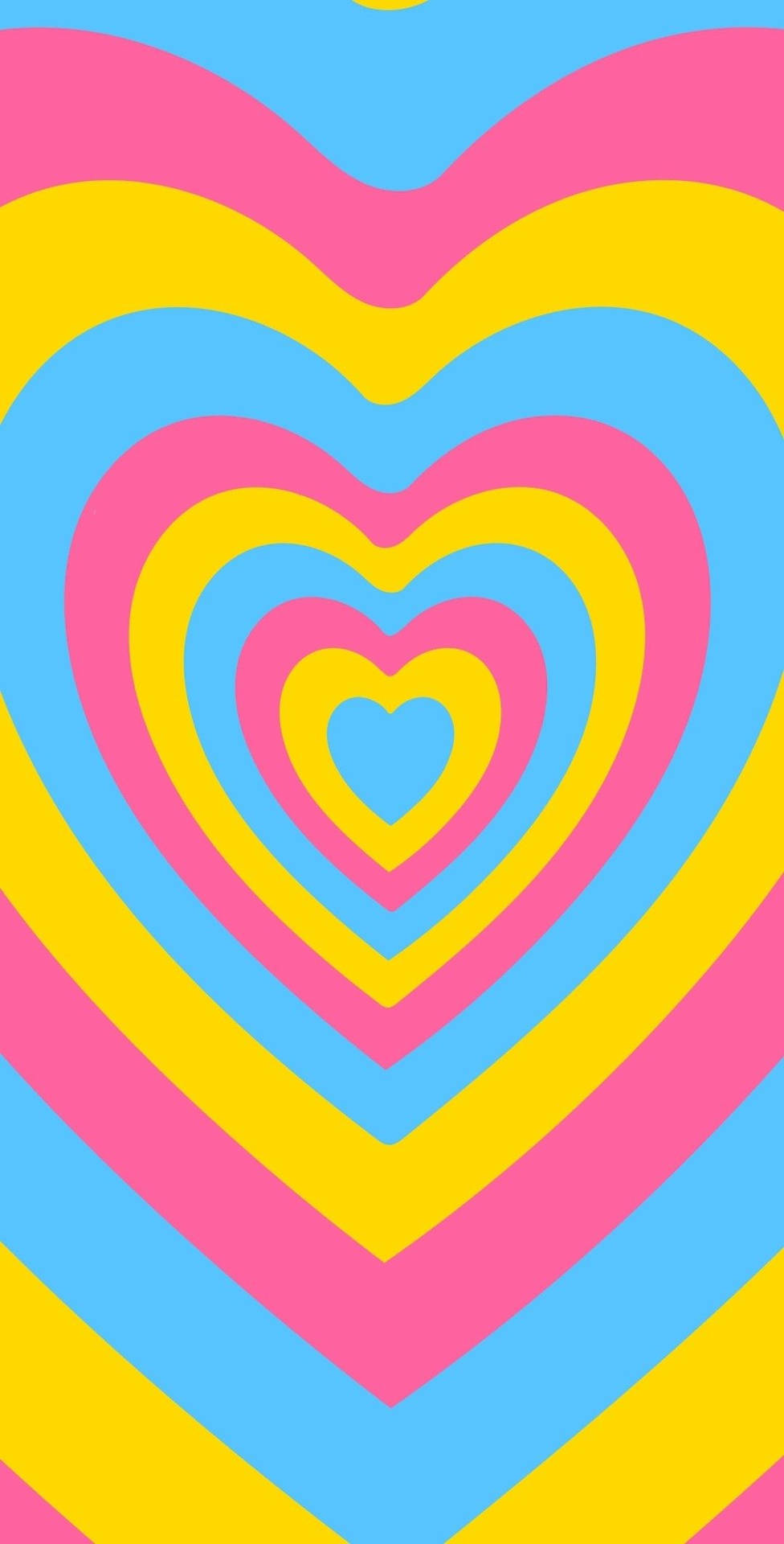 Y2k Heart With Cool Light Colours Background