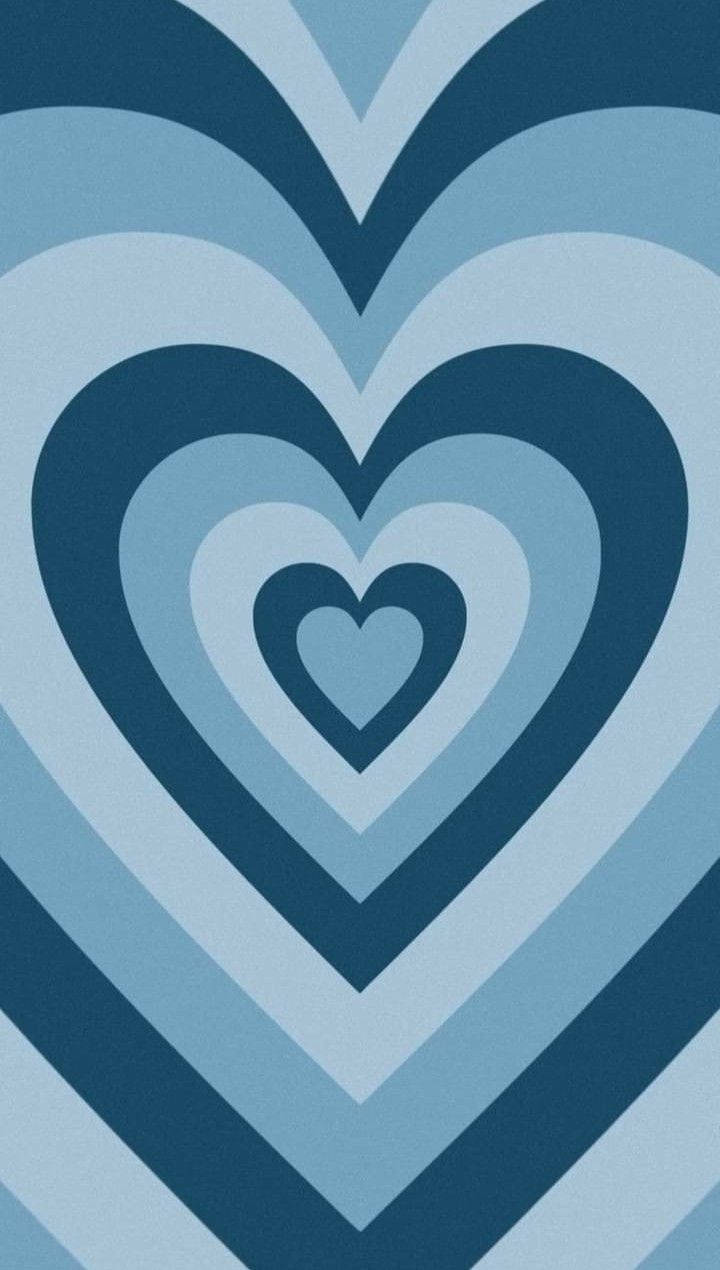 Y2k Heart With Faded Blue Colour Background