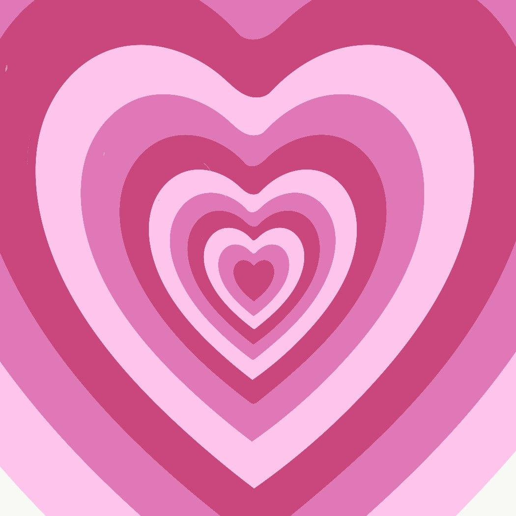 Y2k Heart With Triple Pink Colours Background