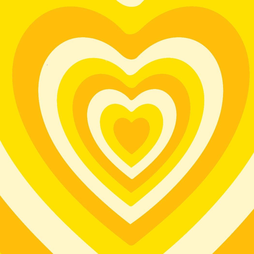 Y2k Heart Yellow Shades Background