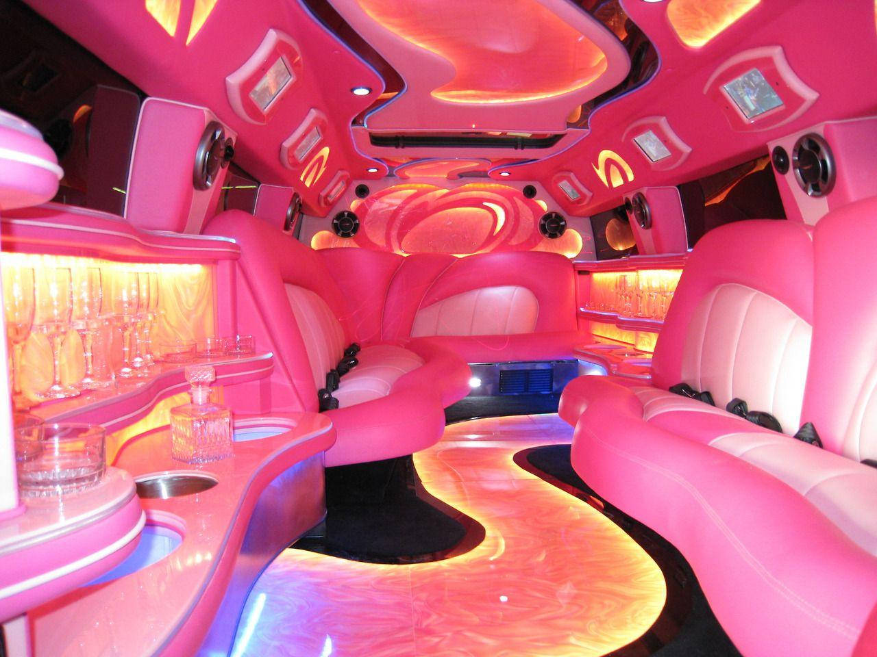 Y2k Inspired Pink Luxury Car Background