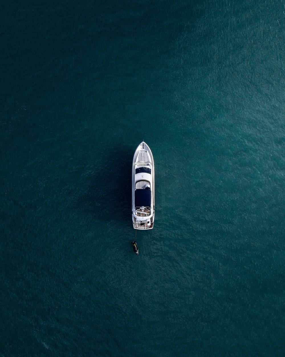 Yacht Blue Green Sea Background