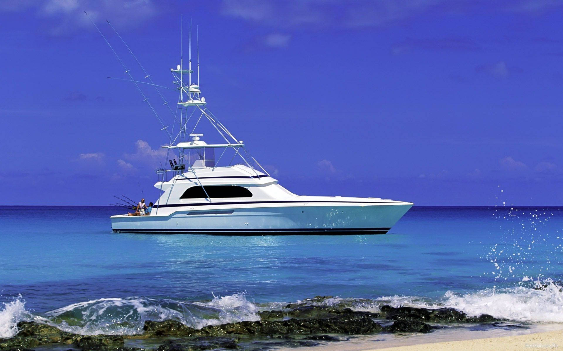 Yacht Seashore Background