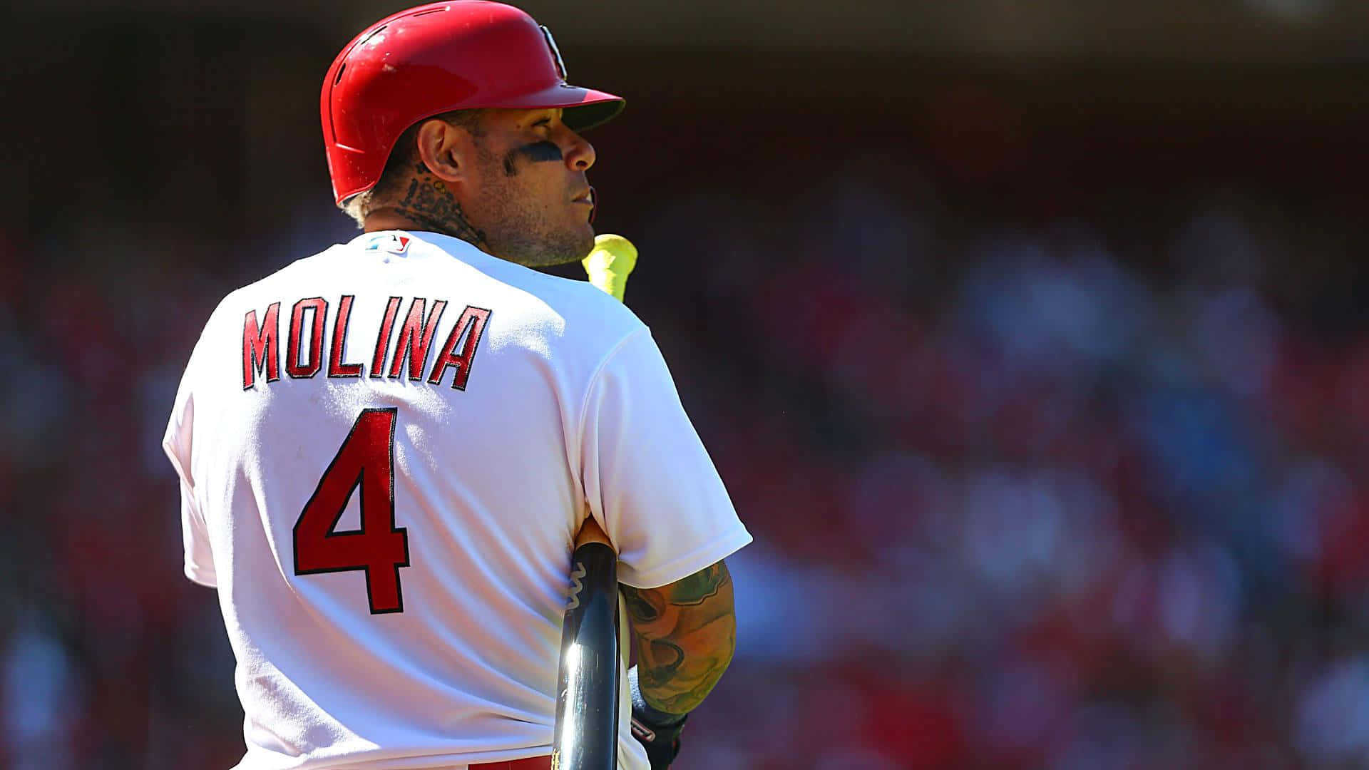 Yadier Molina Of The St. Louis Cardinals Background