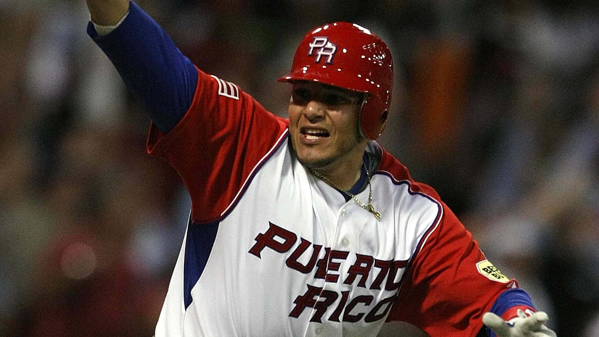 Yadier Molina On The Field Background