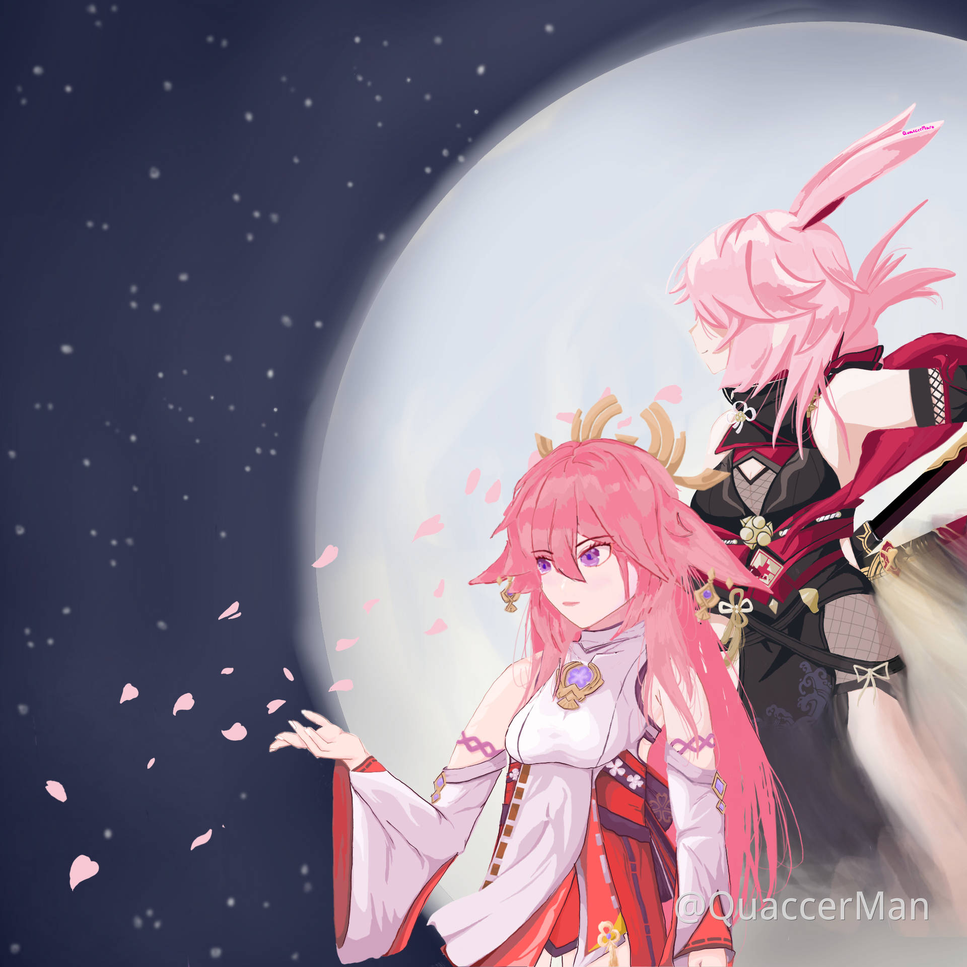 Yae Miko And Yae Sakura Background