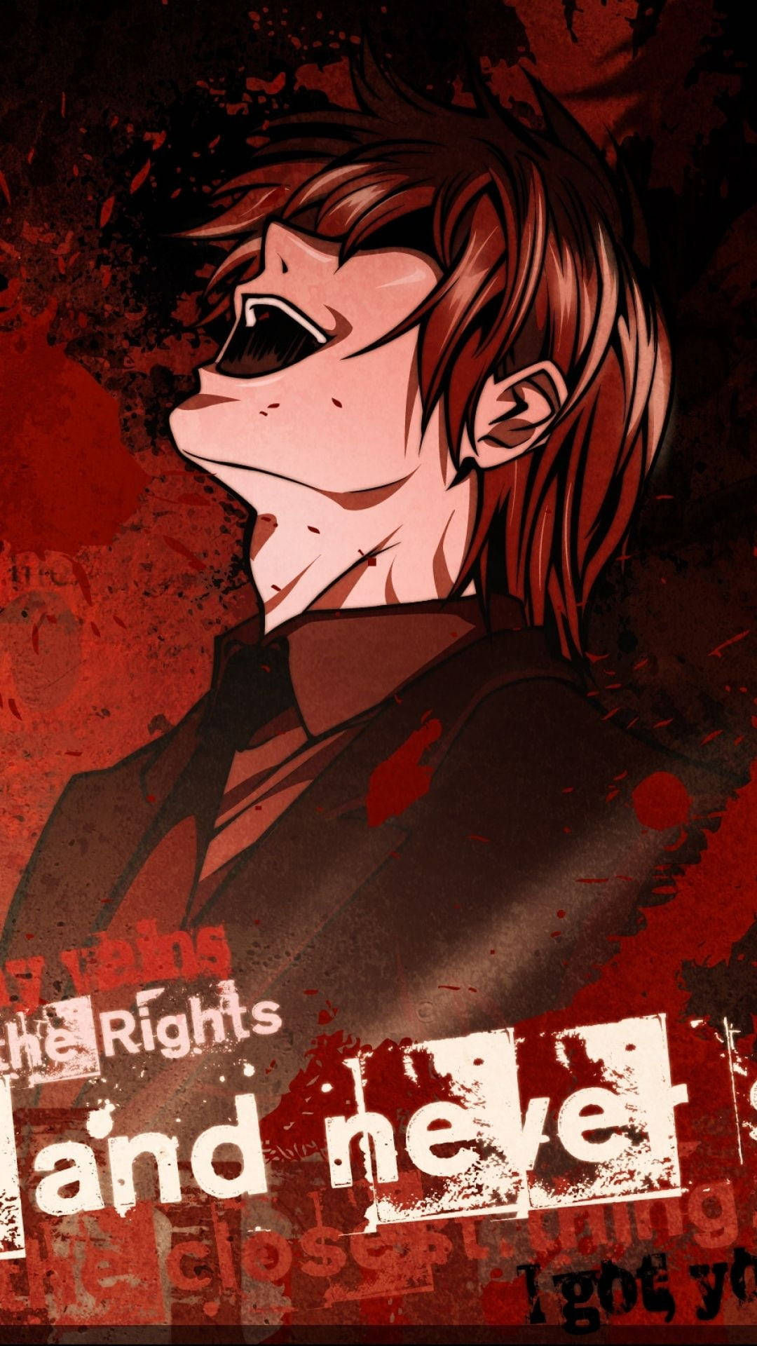 Yagami Light Laughing Death Note Phone Background