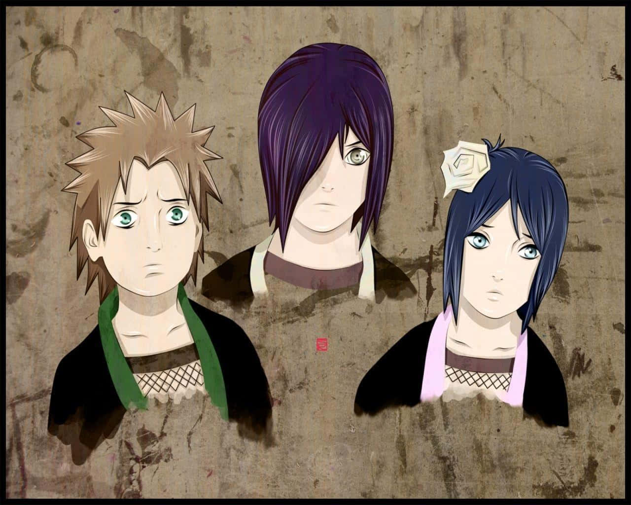 Yahiko With Konan And Nagato Background