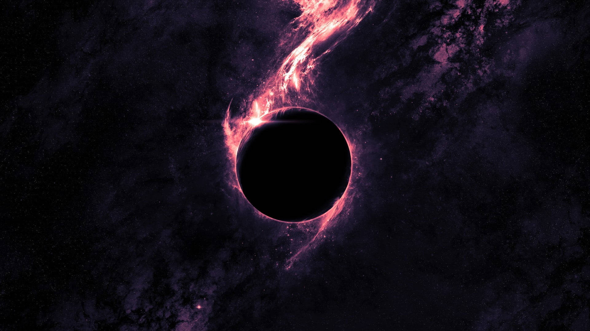 Yahoo Black Hole With Flames Background