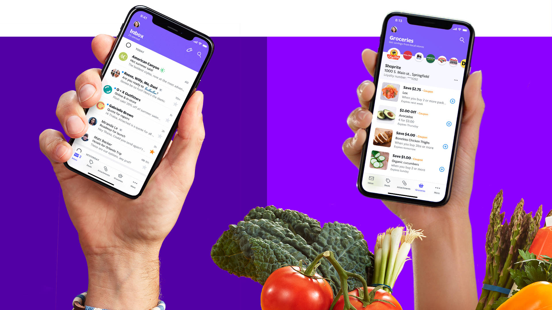 Yahoo Mail Groceries Background