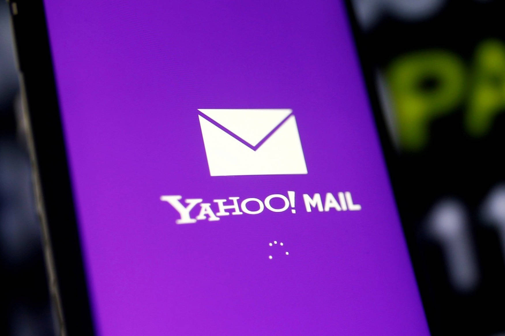 Yahoo Mail On A Smartphone Background