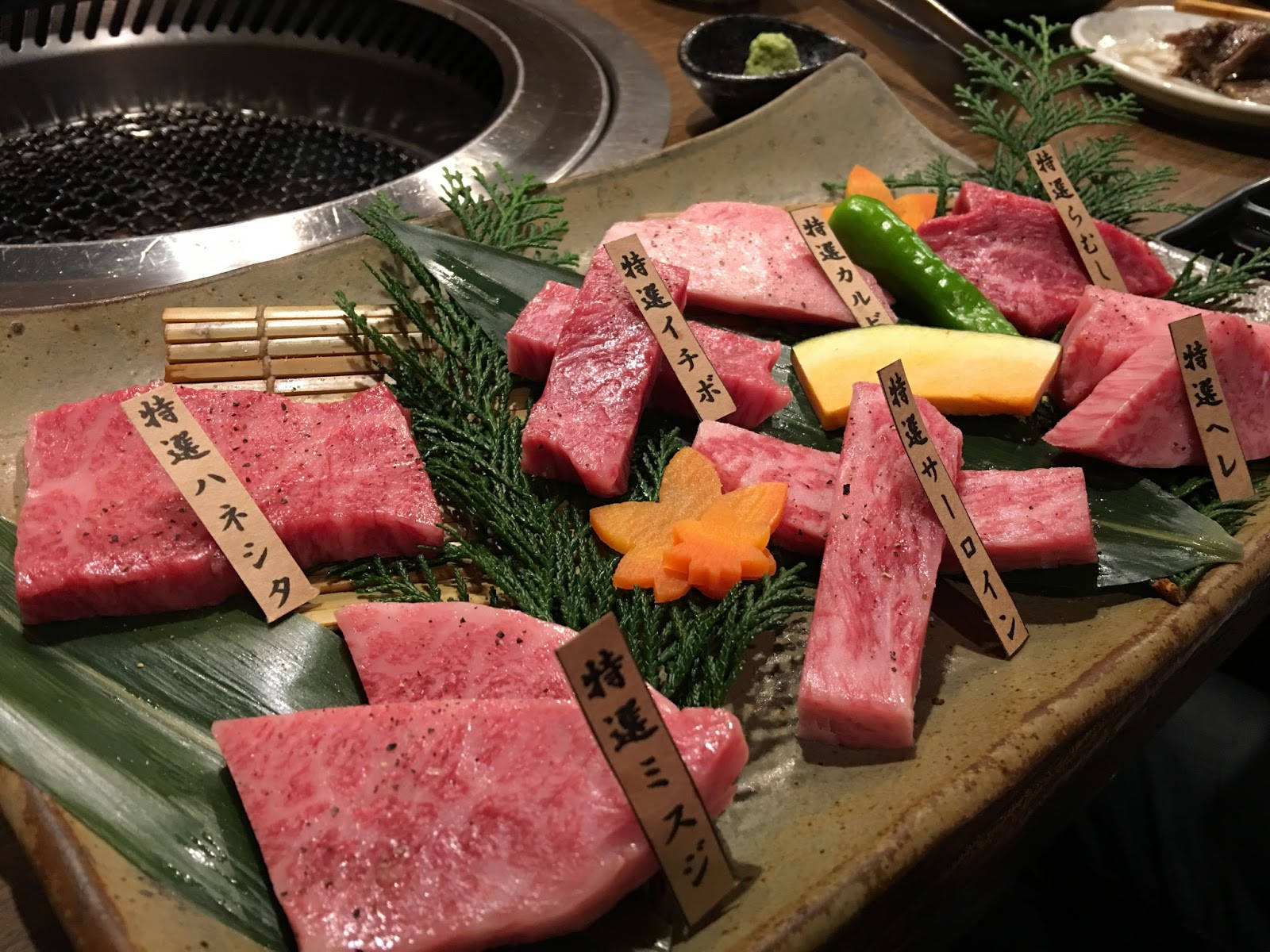 Yakiniku Restaurant Kobe Beef Selection Background