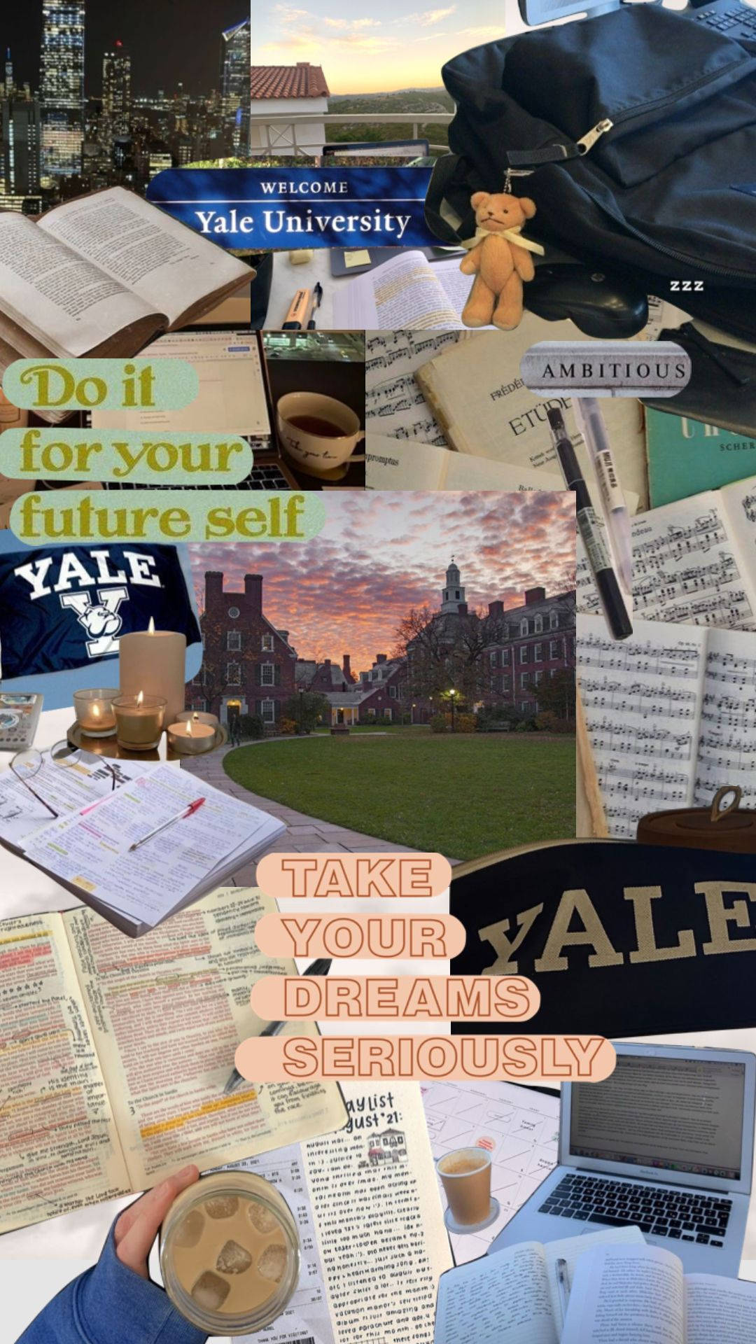 Yale University Aesthetic Collage Background