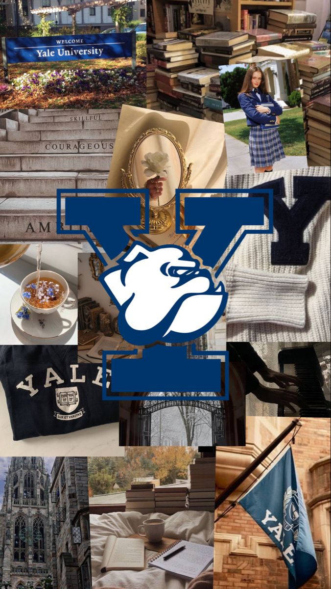 Yale University And Bulldogs Collage Background