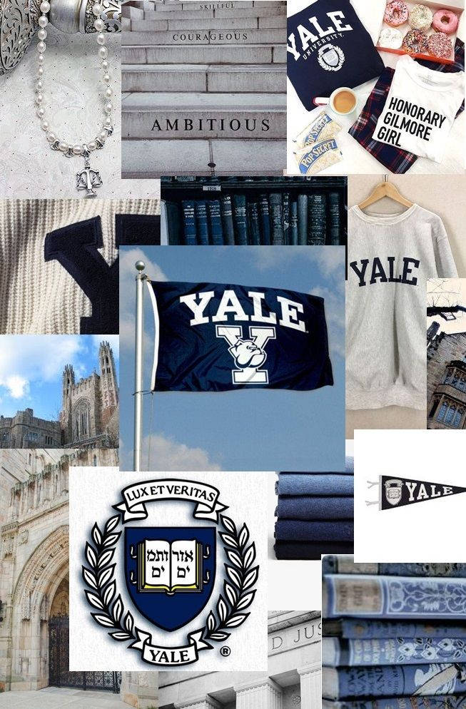 Yale University Pennants Collage Background