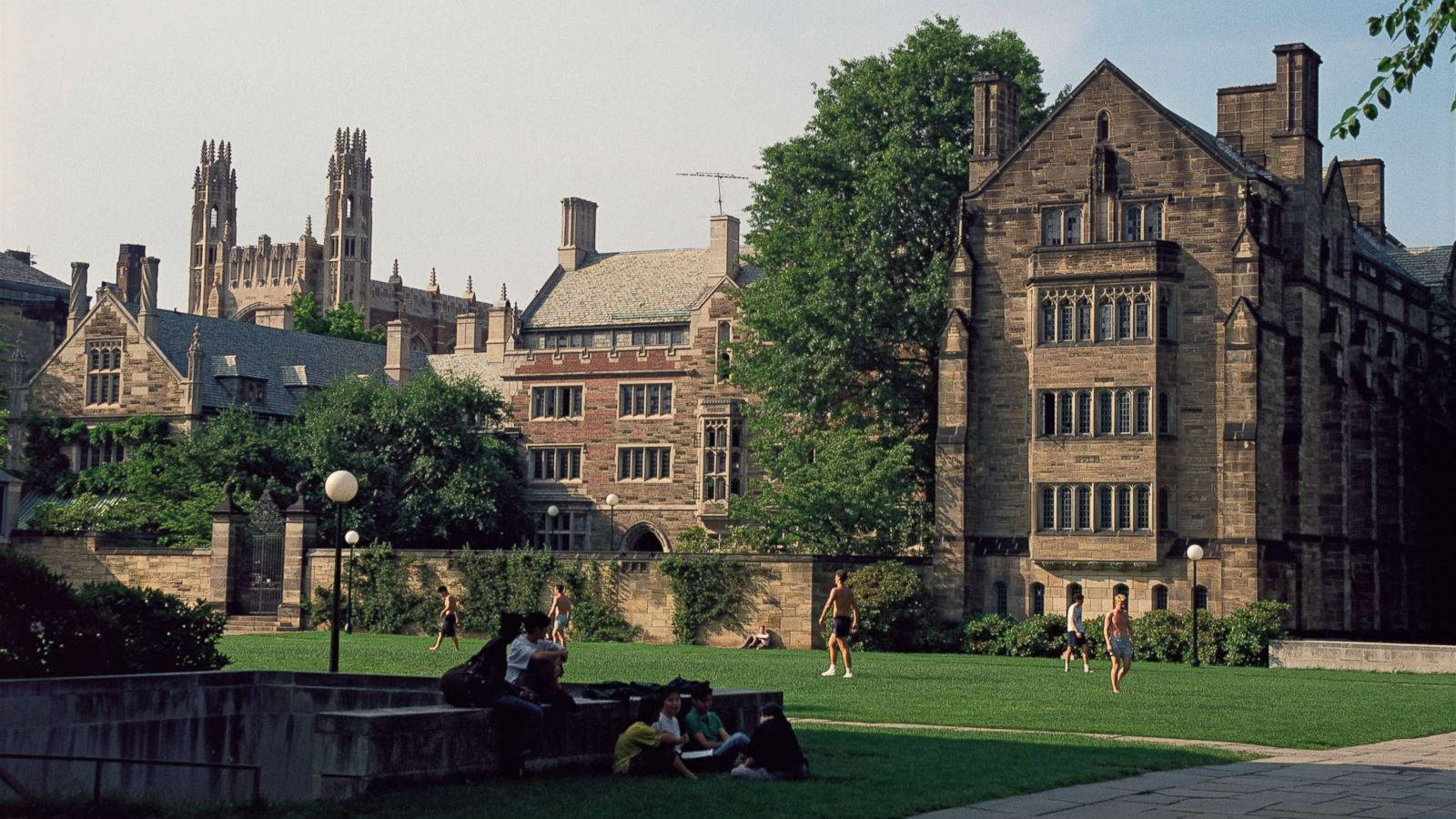 Yale University Students Relaxing Background