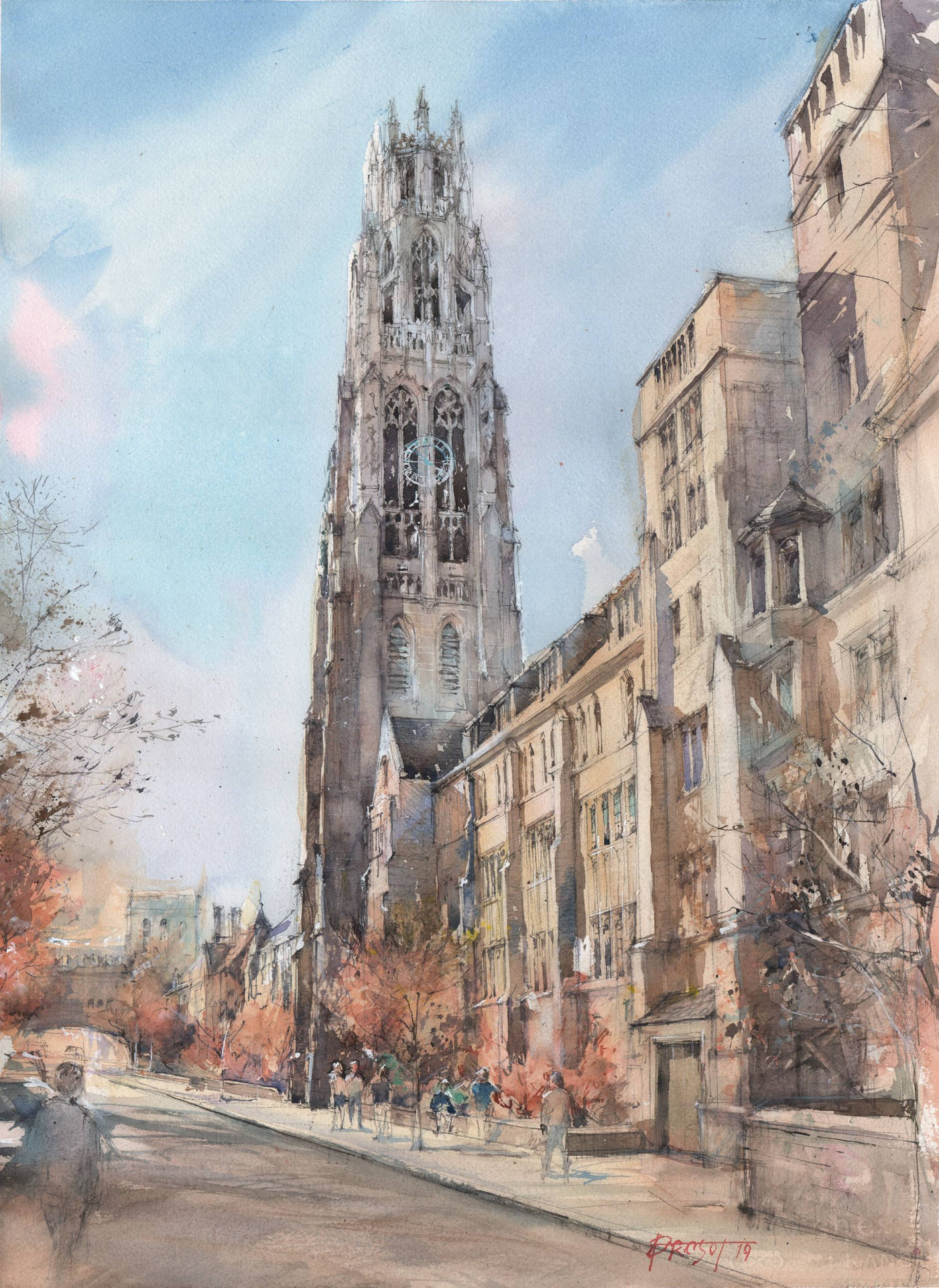 Yale University Tower Painting