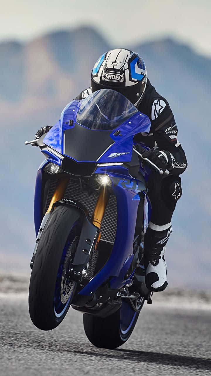 Yamaha Sportbike Action Shot Background