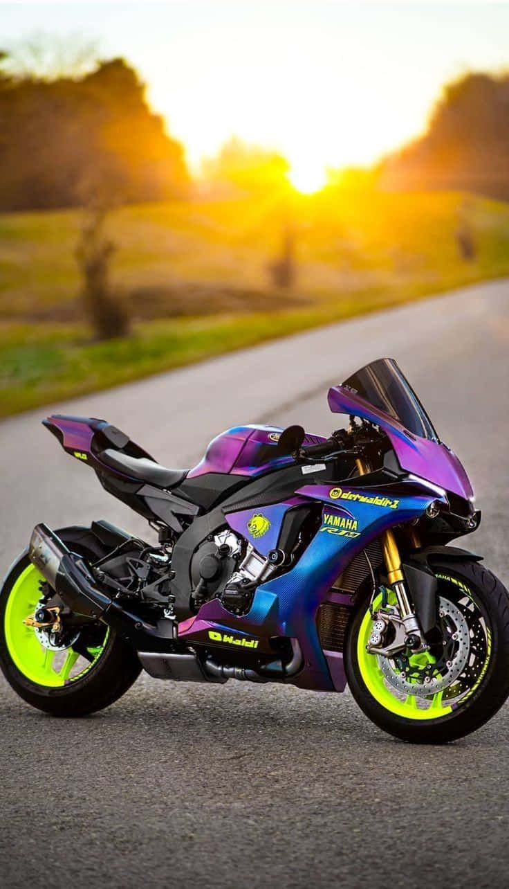 Yamaha Sportbike Sunset Ride Background