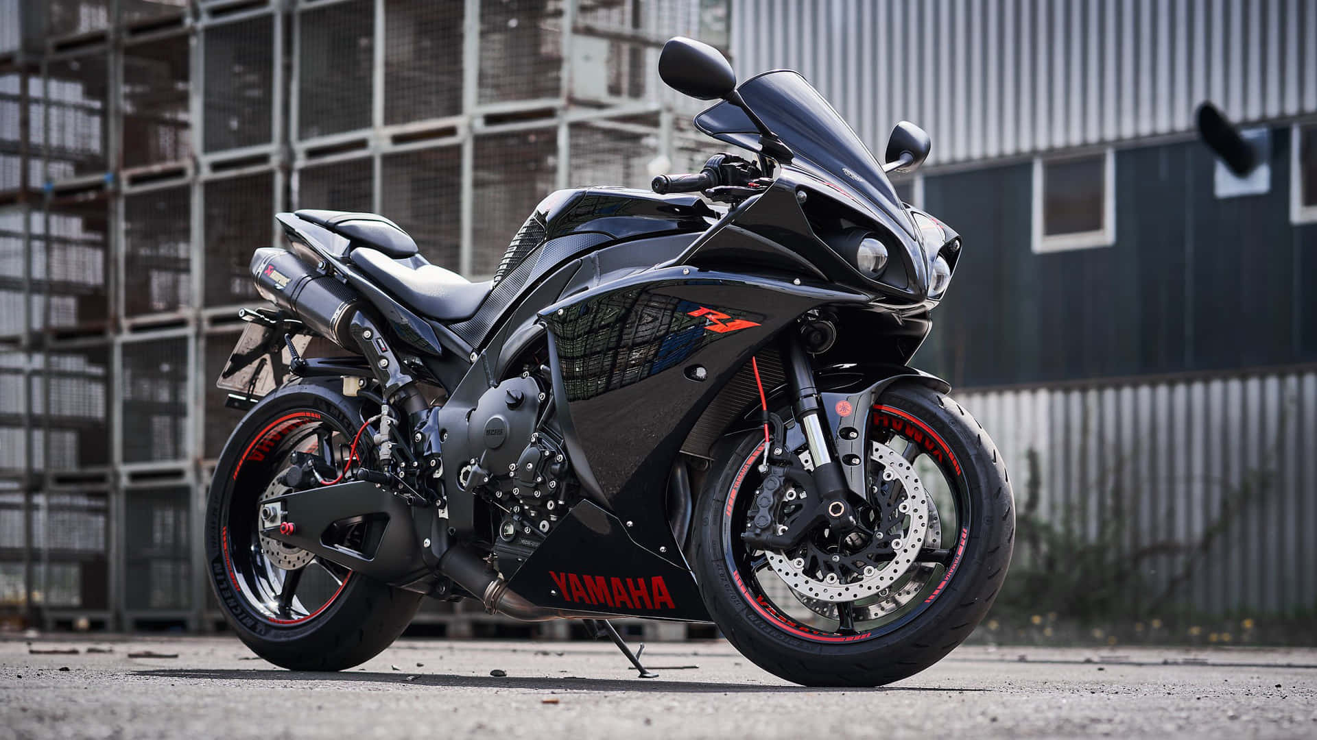 Yamaha Sportbike Urban Backdrop