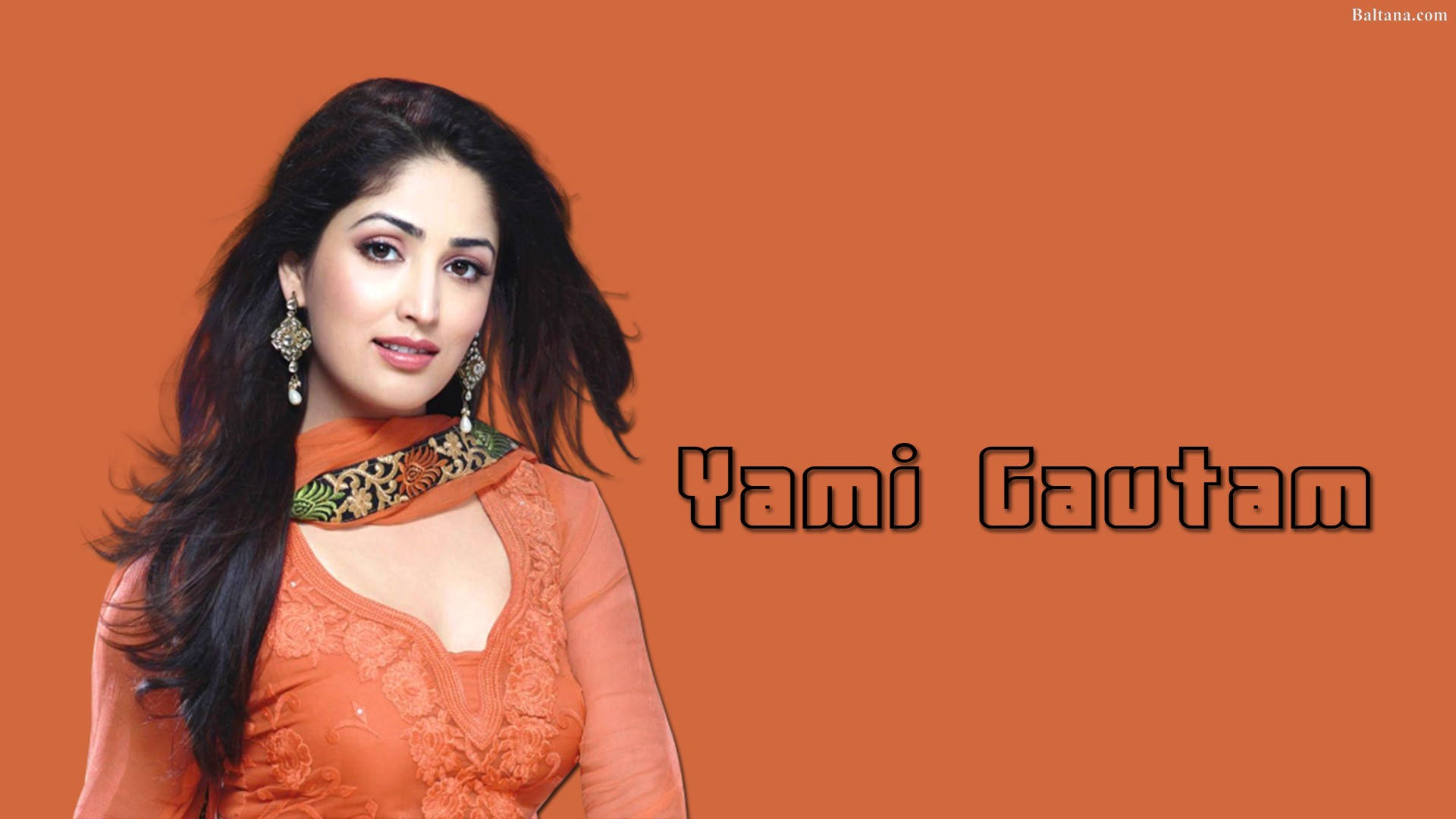 Yami Gautam Orange Background