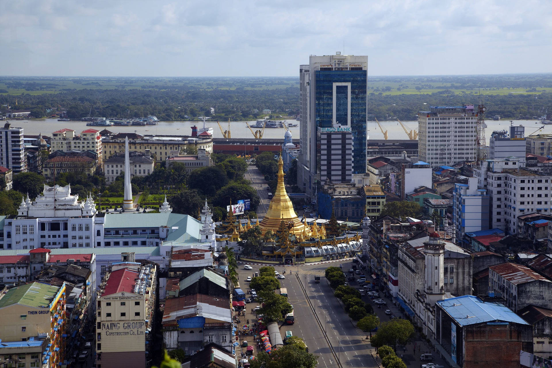 Yangon City At Daytime Background