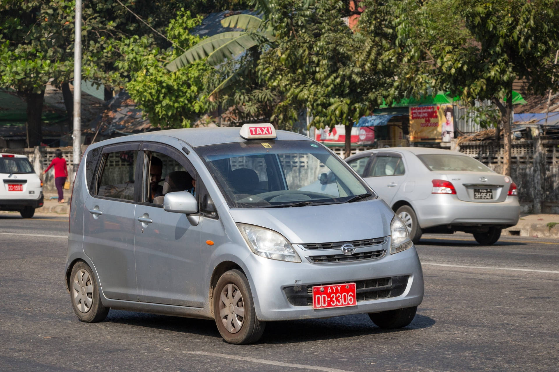 Yangon City Taxi Background