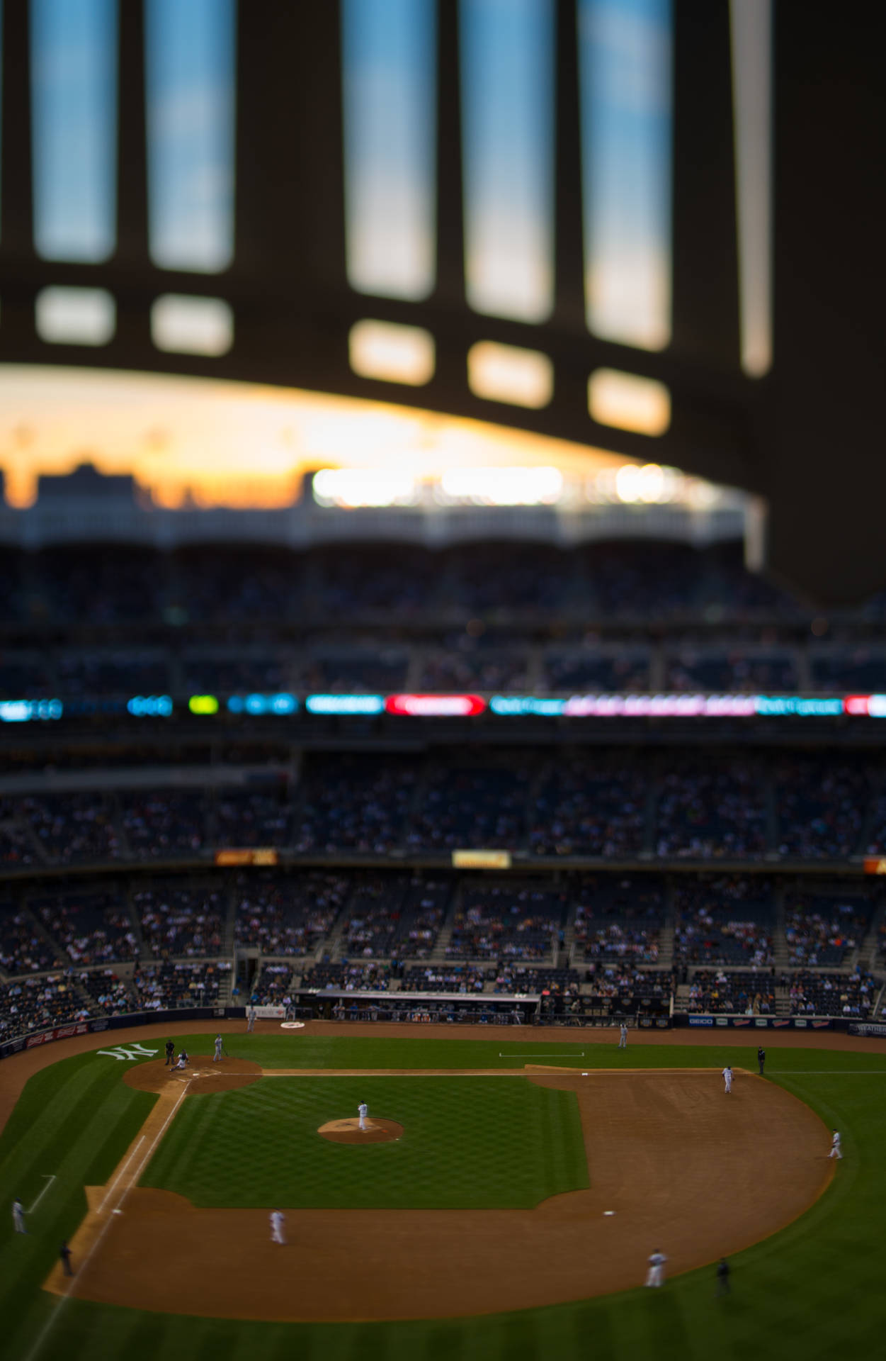 Yankee Stadium Deck Arches Pov Background