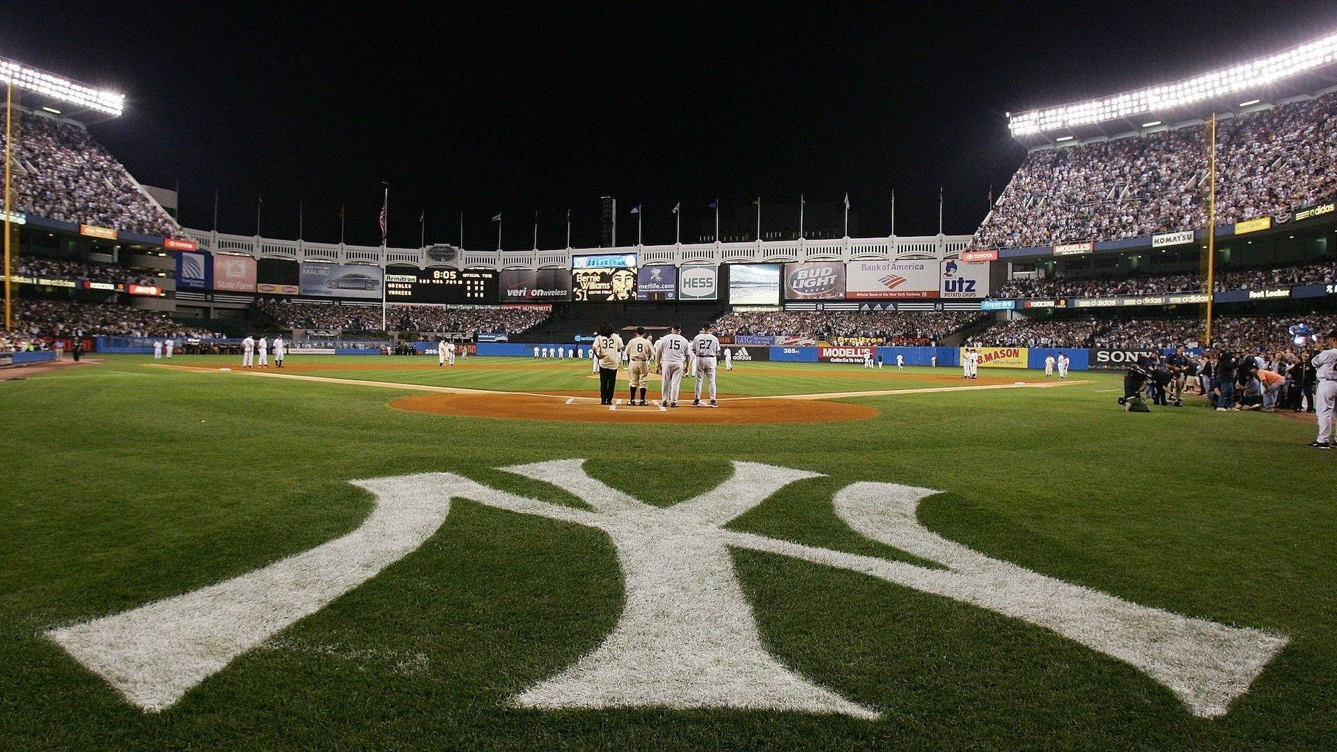 Yankee Stadium Field Logo Background