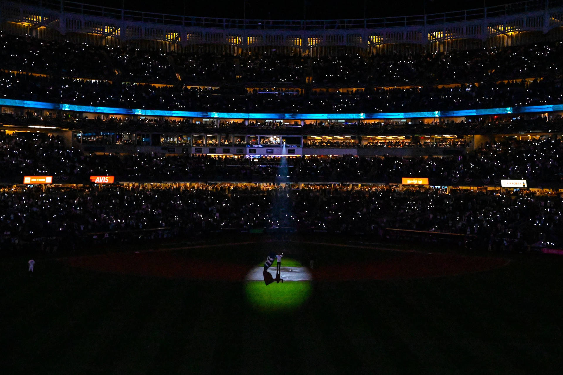 Yankee Stadium Spotlight Background