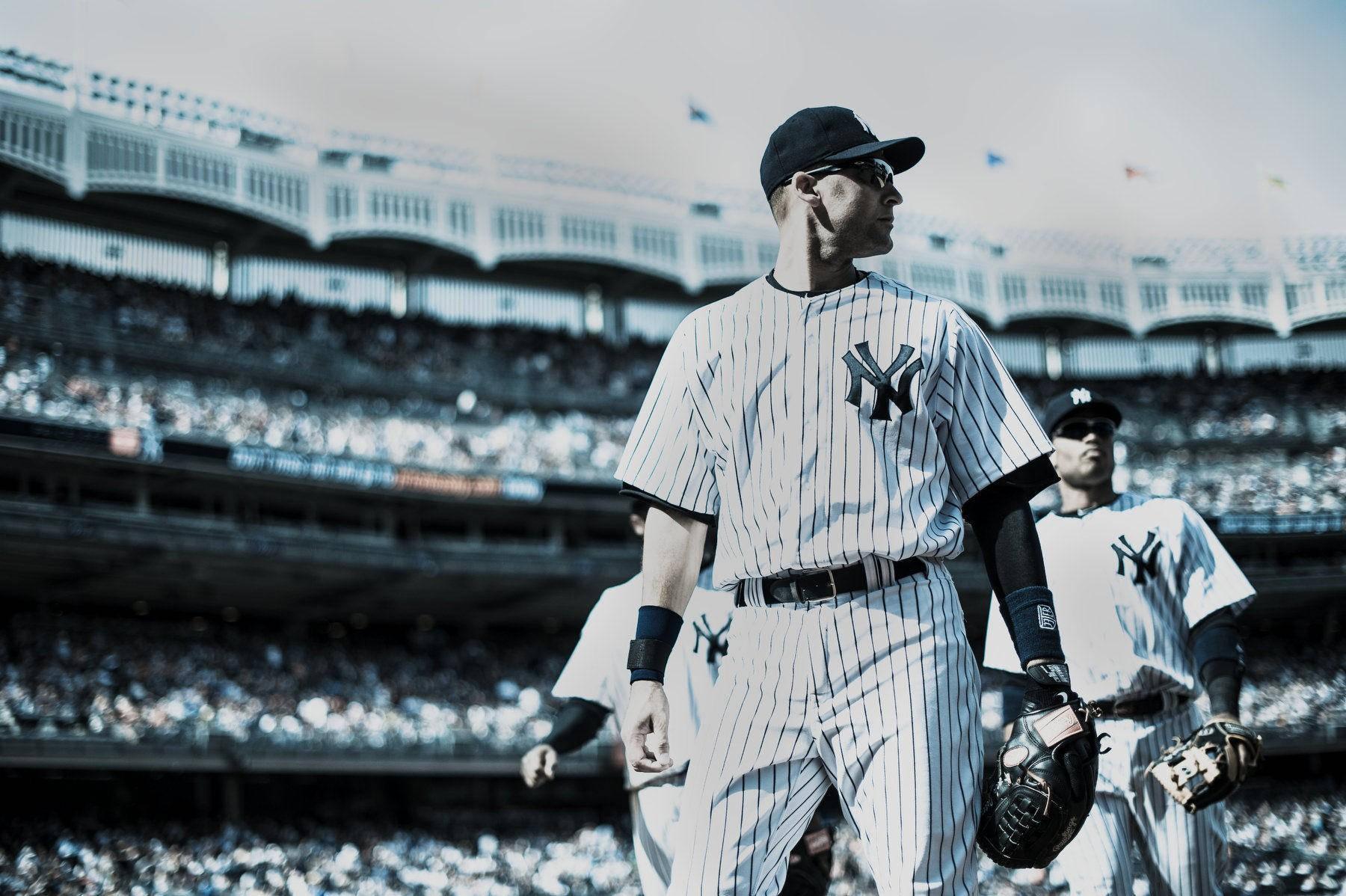 Yankees Derek Jeter Retro Style Background