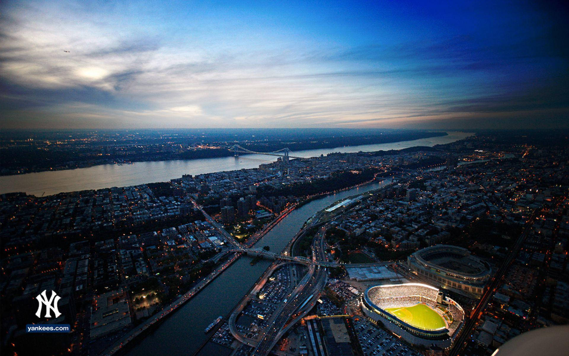 Yankees Stadiums From Above Background