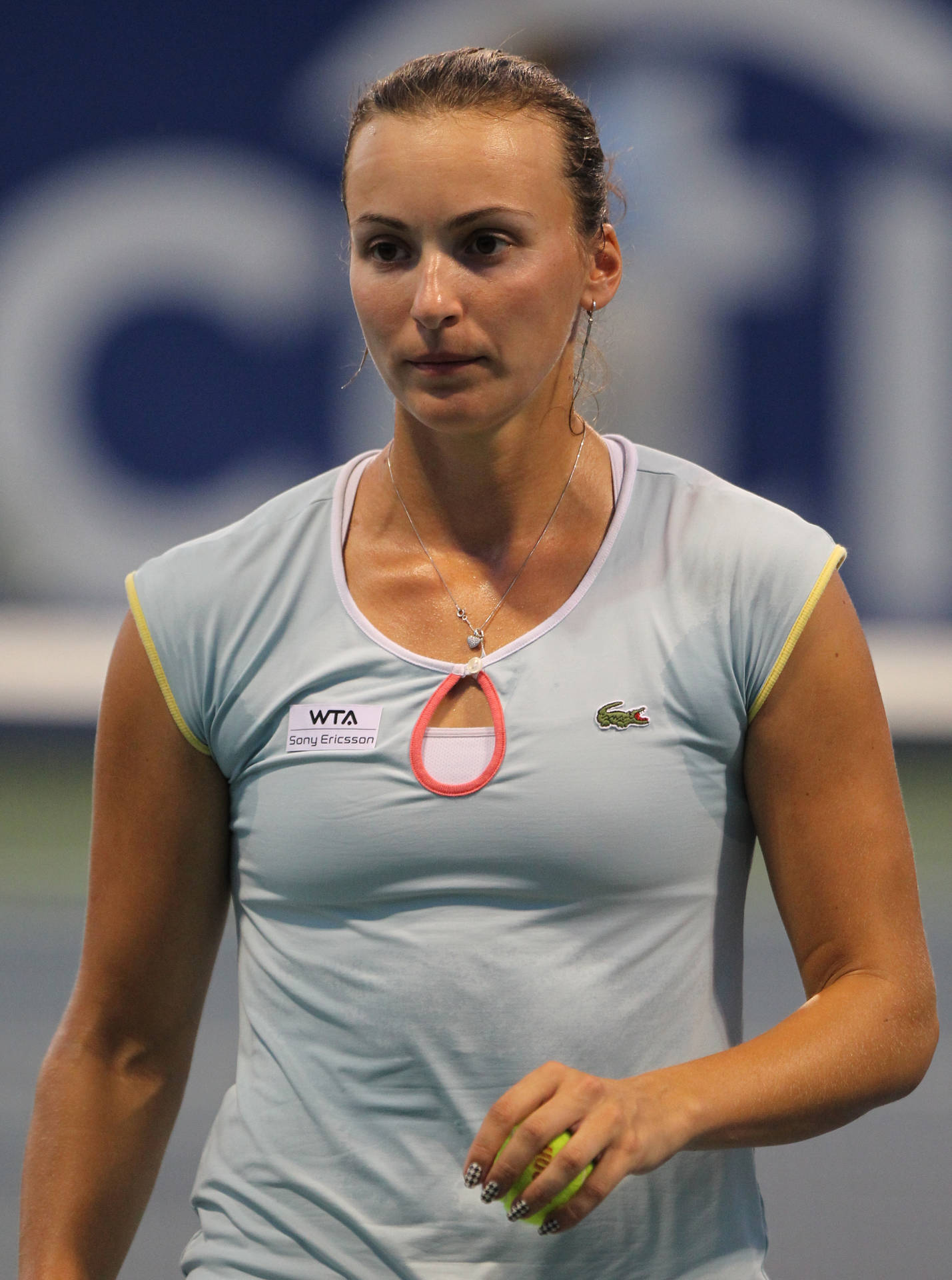 Yaroslava Shvedova With The Ball Background