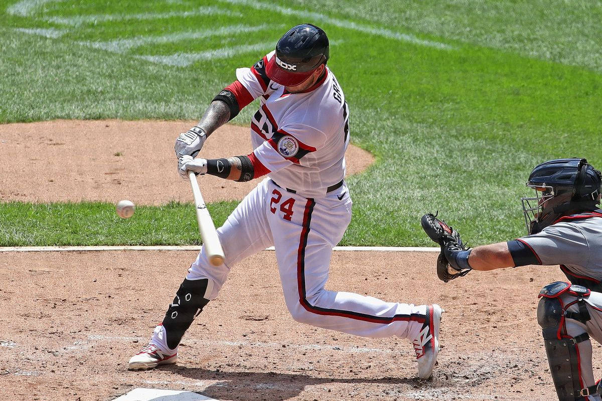 Yasmani Grandal About To Hit Baseball Background