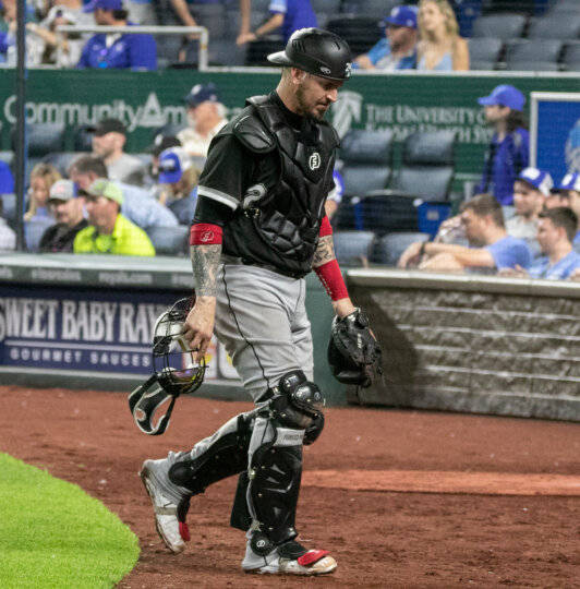 Yasmani Grandal In Baseball Gear Background