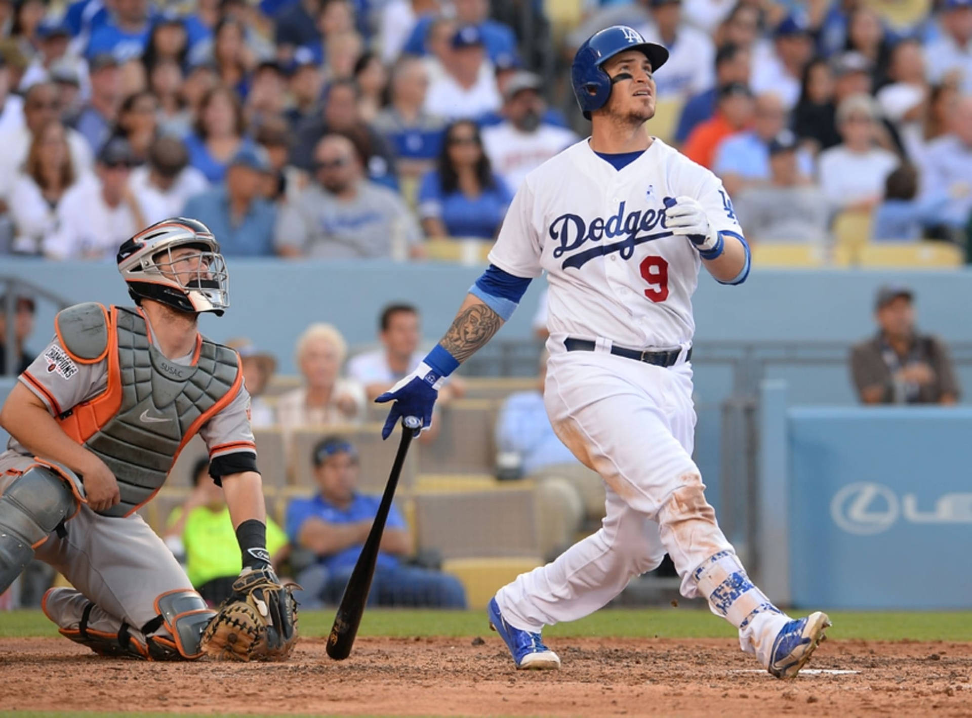 Yasmani Grandal Playing As Batter Background