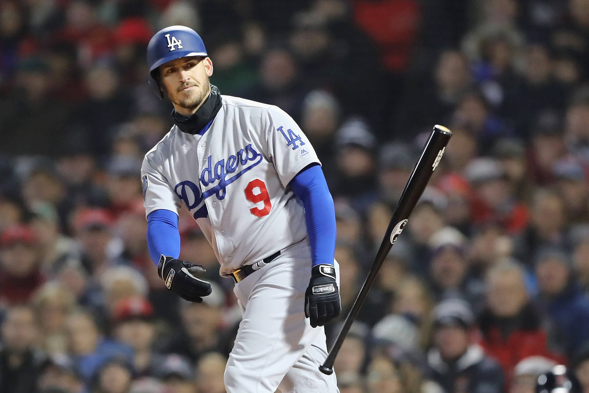 Yasmani Grandal Throwing Baseball Bat Background