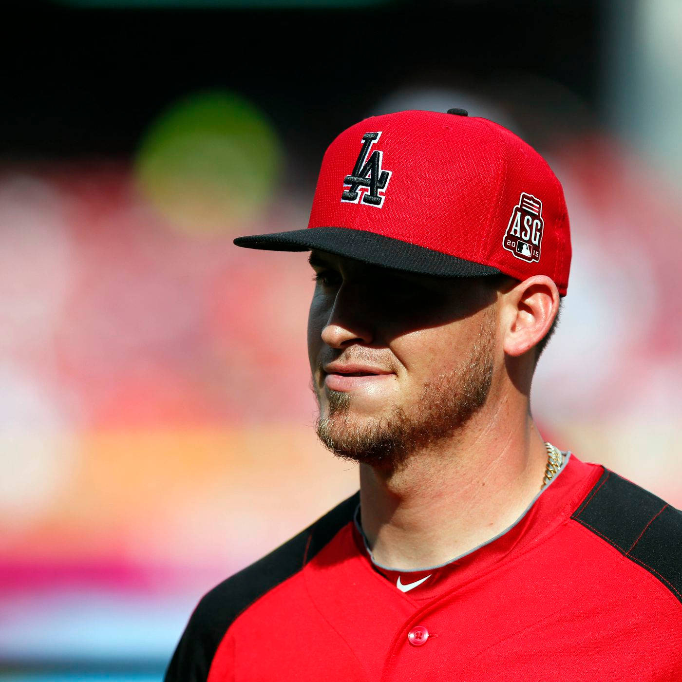 Yasmani Grandal Wearing Red Background