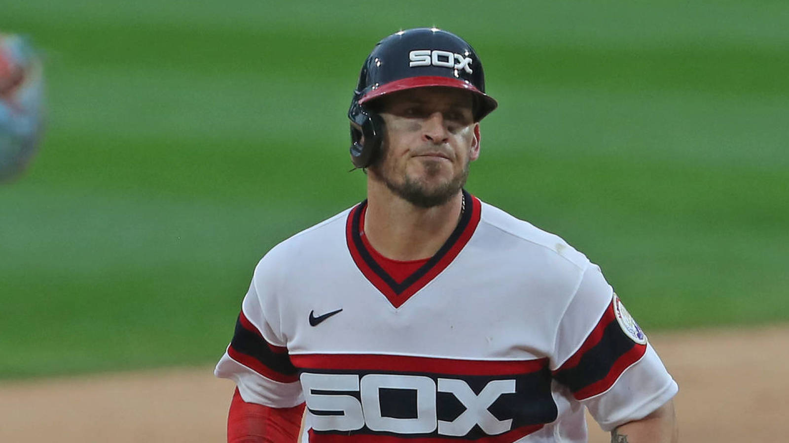 Yasmani Grandal Wearing Sox Gear Background