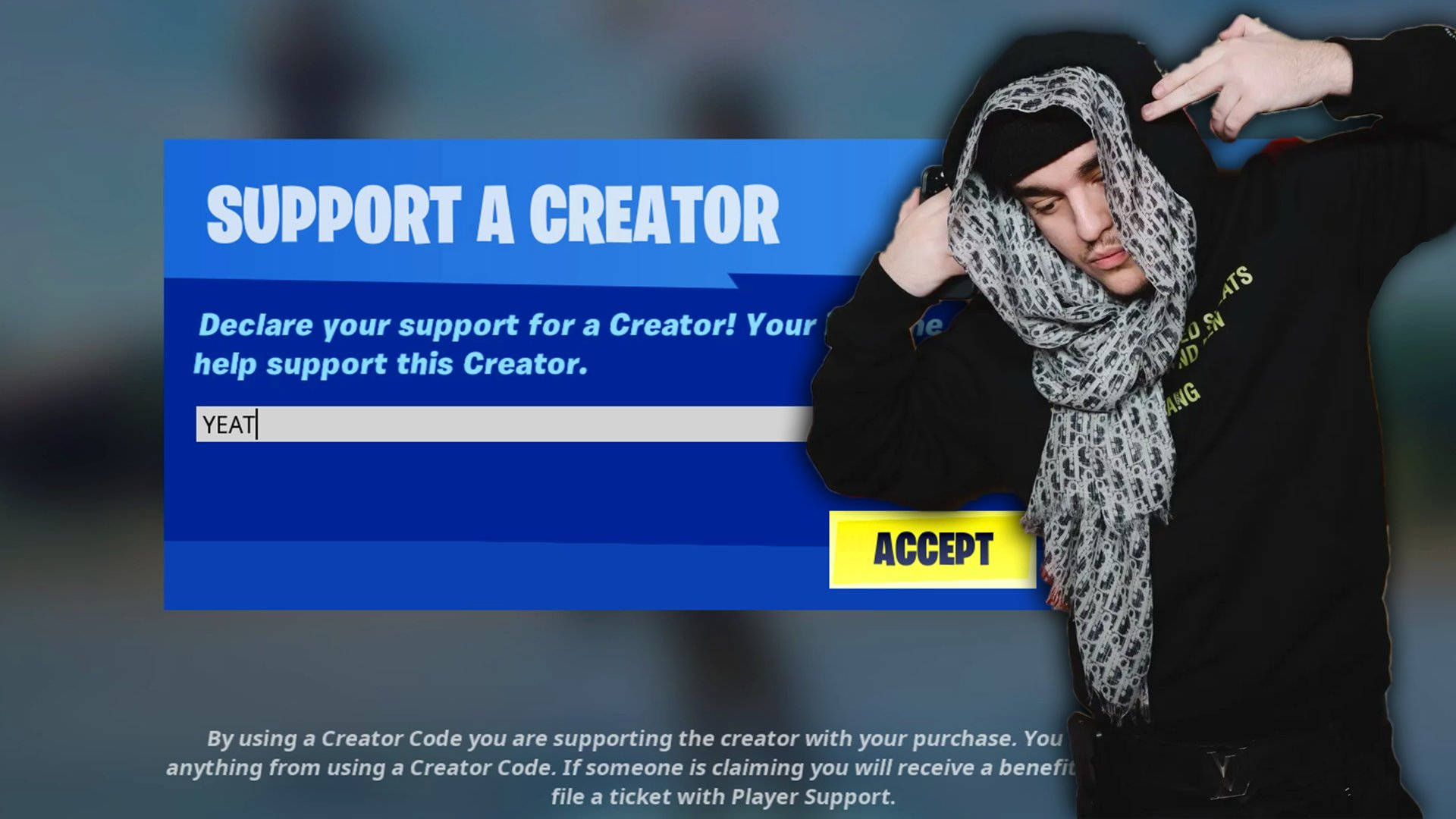 Yeat Support A Creator Banner