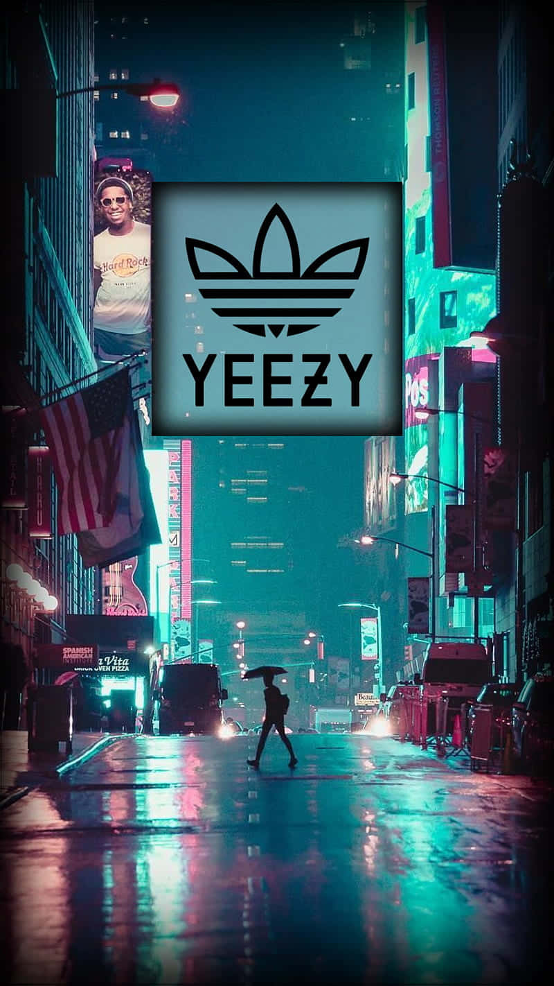 Yeezy Signage Streen Neon Light Background