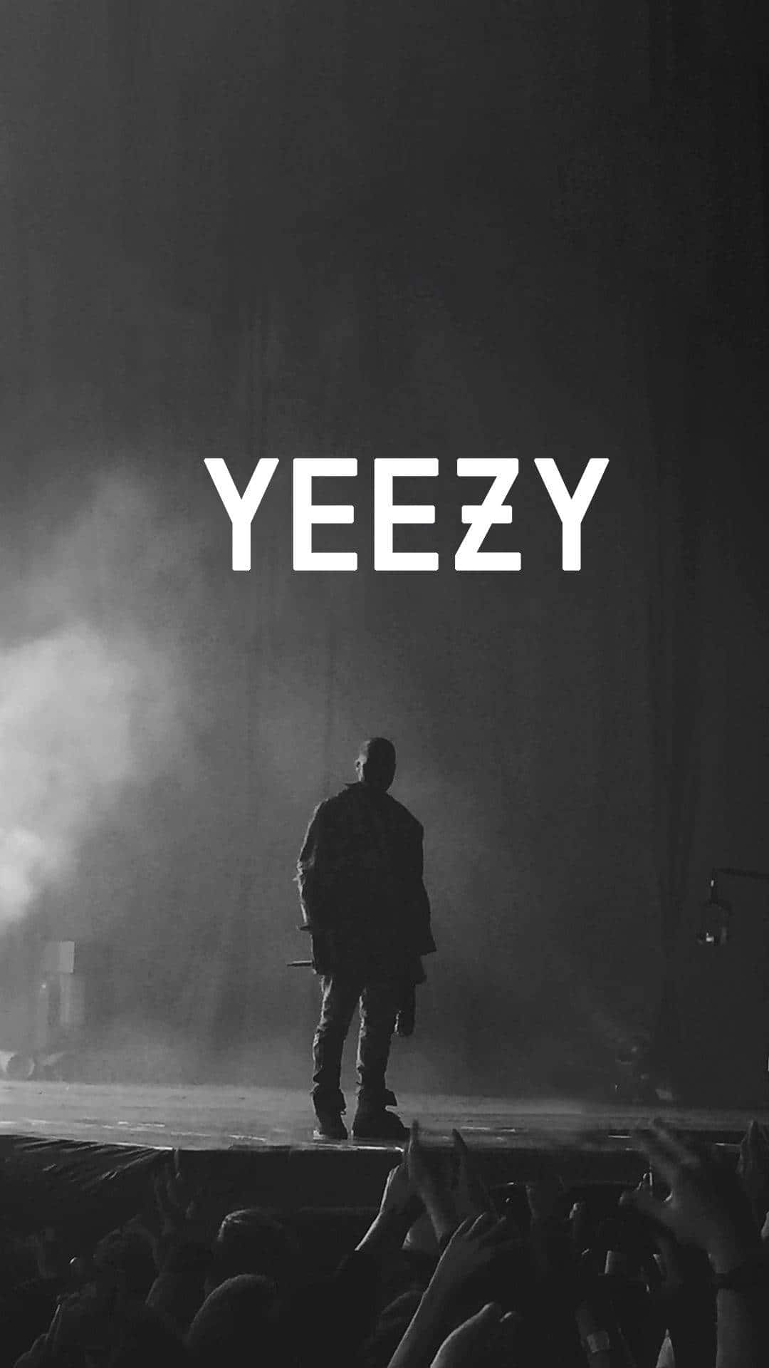 Yeezy Text Black And White Background