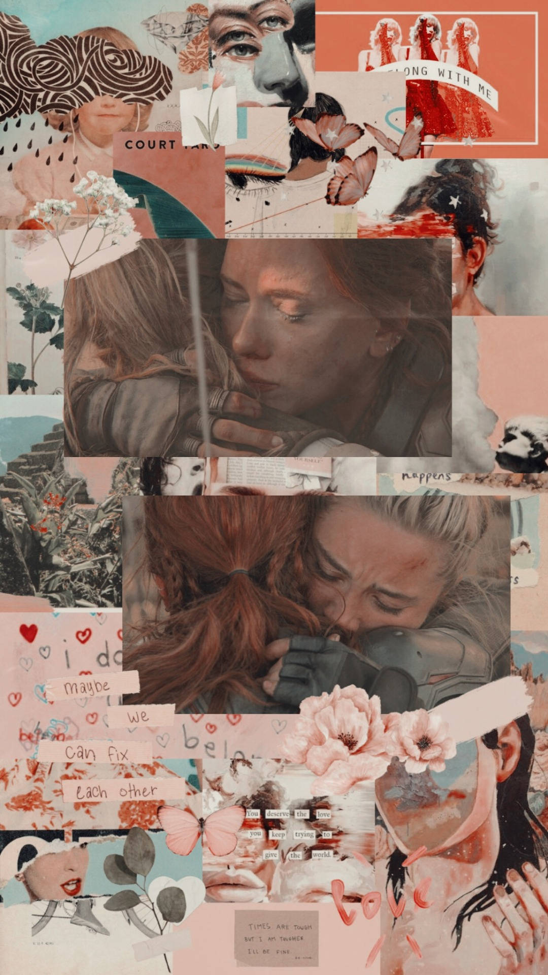 Yelena Belova And Natasha Romanoff Hug Background