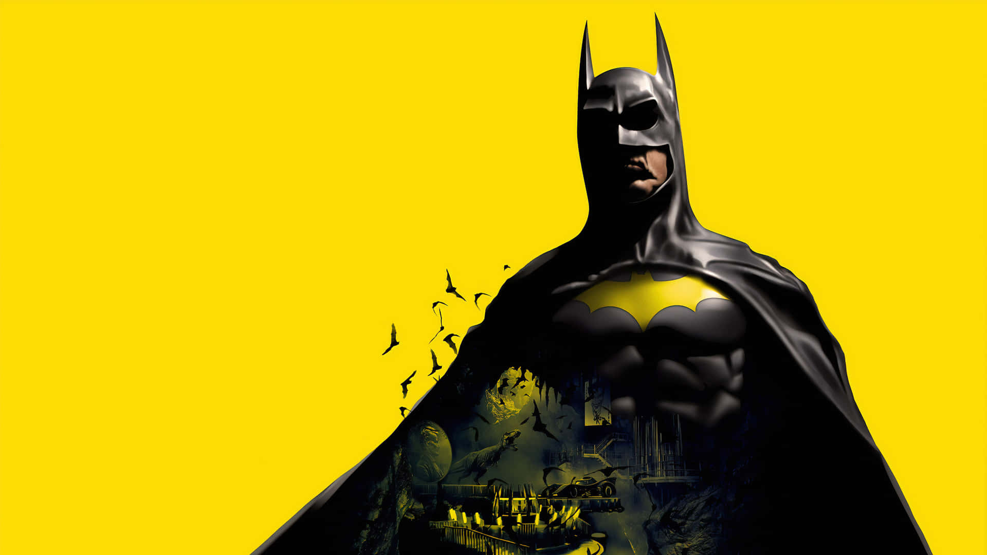 Yellow 3d Batman Ipad Background