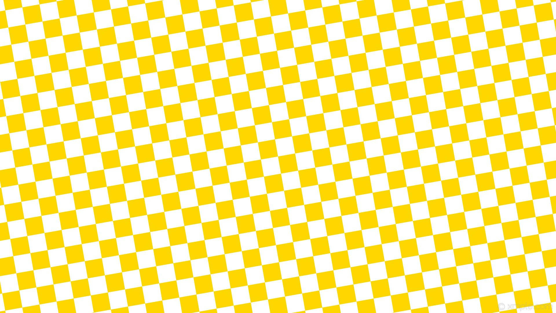 Yellow Aesthetic Checkered Pattern Background