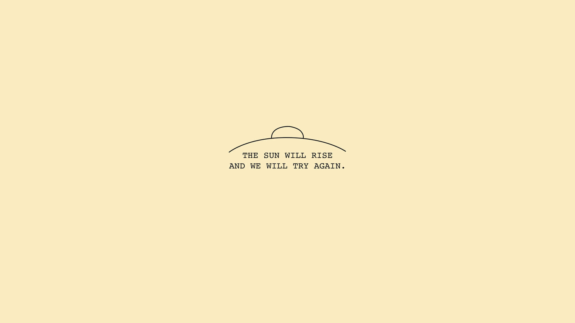 Yellow Aesthetic Desktop Minimalist Quote