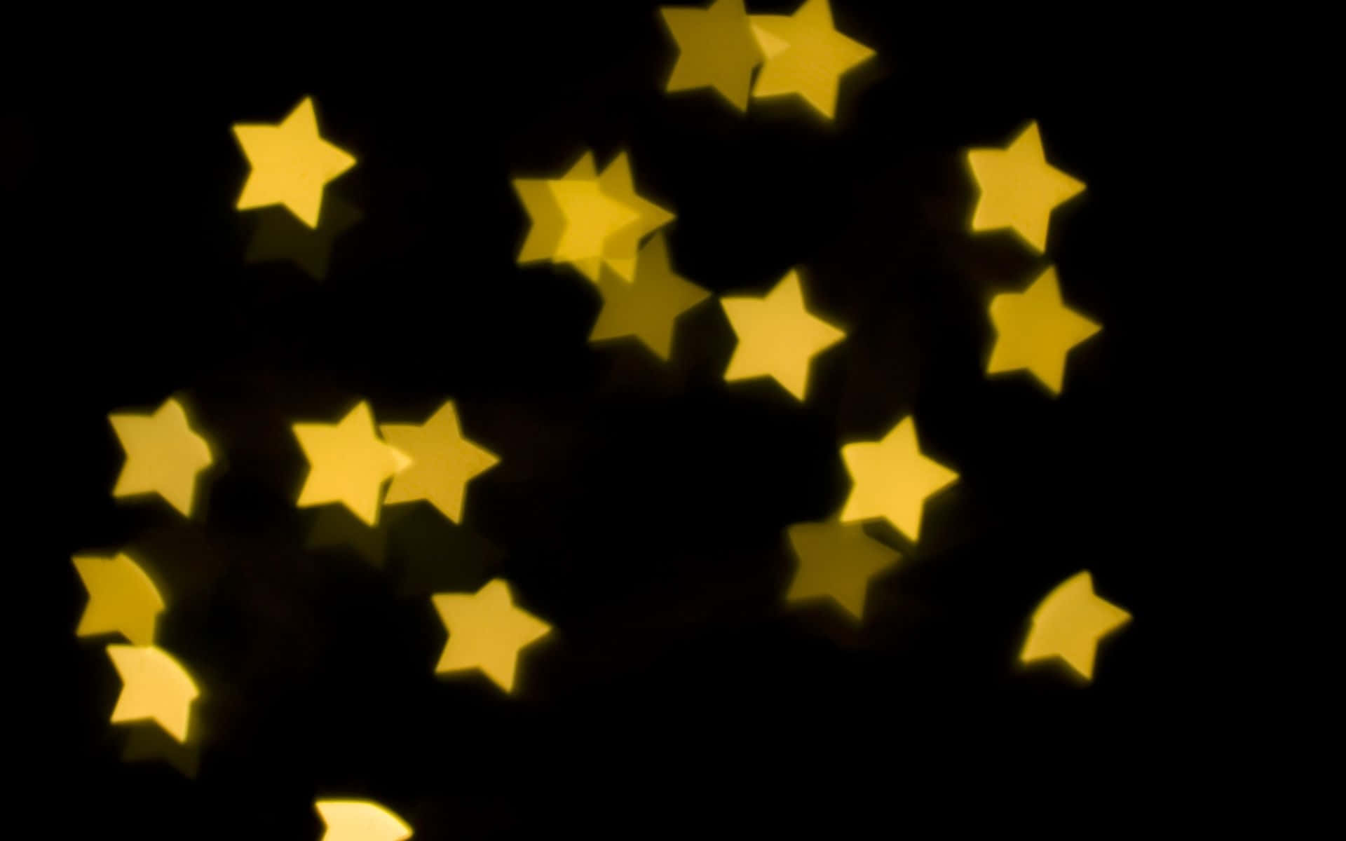 Yellow Aesthetic Desktop Twinkling Stars Background