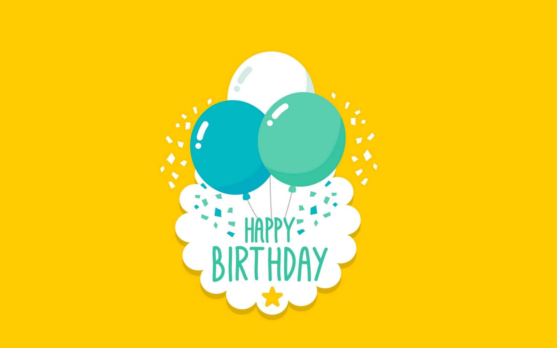 Yellow Aesthetic Happy Birthday Background