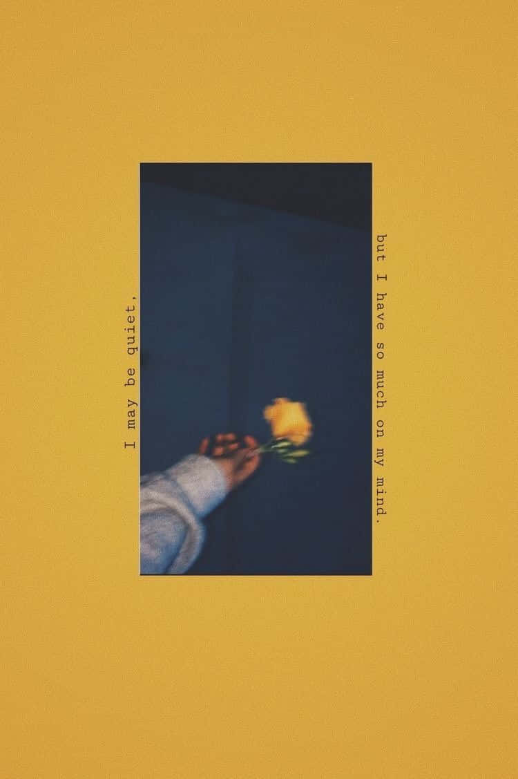 Yellow Aesthetic Iphone Rose Flower Background